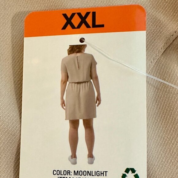 New 32 Degrees Cool Midi Twill Dress Sz XXL Cinched Waist Adjustable Drawstring - Picture 10 of 12